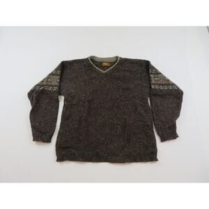 ALPS Wool Sweater, V-Neck Brown, Outdoor, Sz M 1990s